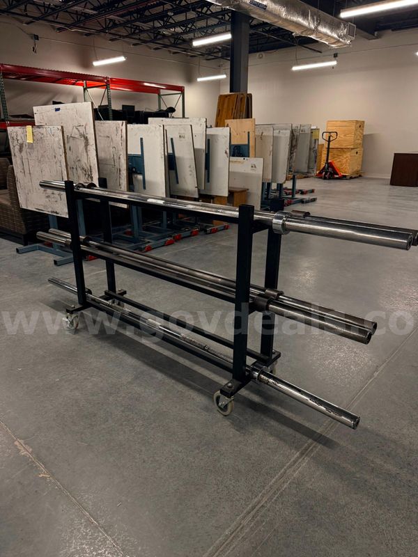 Set of 5 Bench Press Bars with Rack