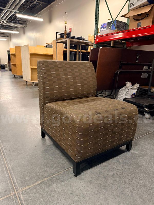 Set of 5 Upholstered Armless Lounge Chairs