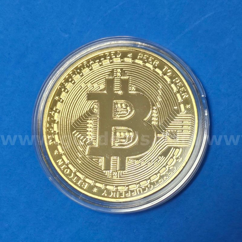 Gold Colored Bitcoin Token BTC!