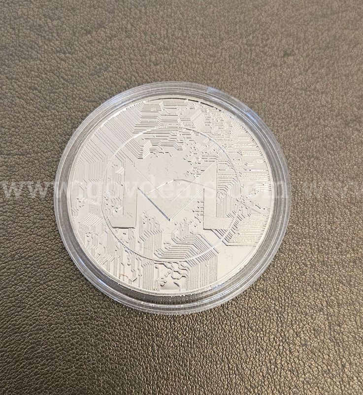 Silver Colored Monero Coin - Peer to Peer!