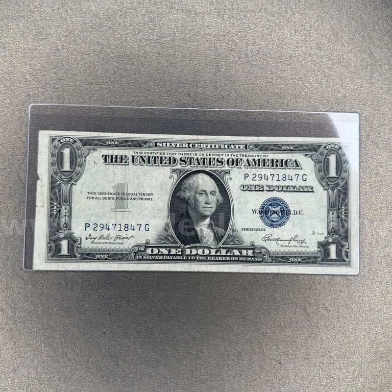 1935 E Silver Certificate One Dollar Bill