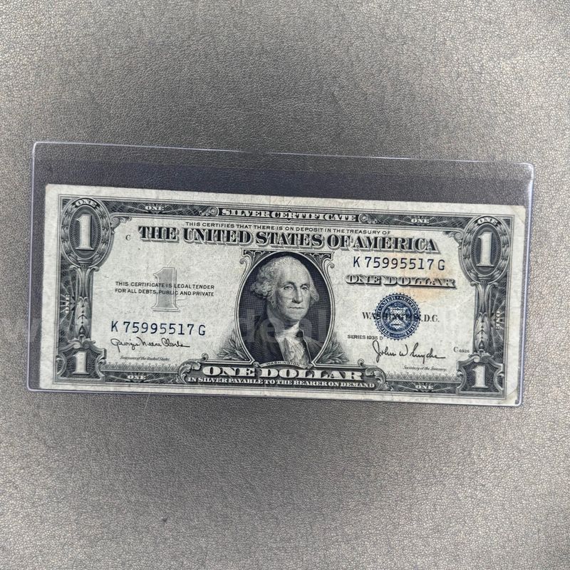 1935 D Silver Certificate One Dollar Bill