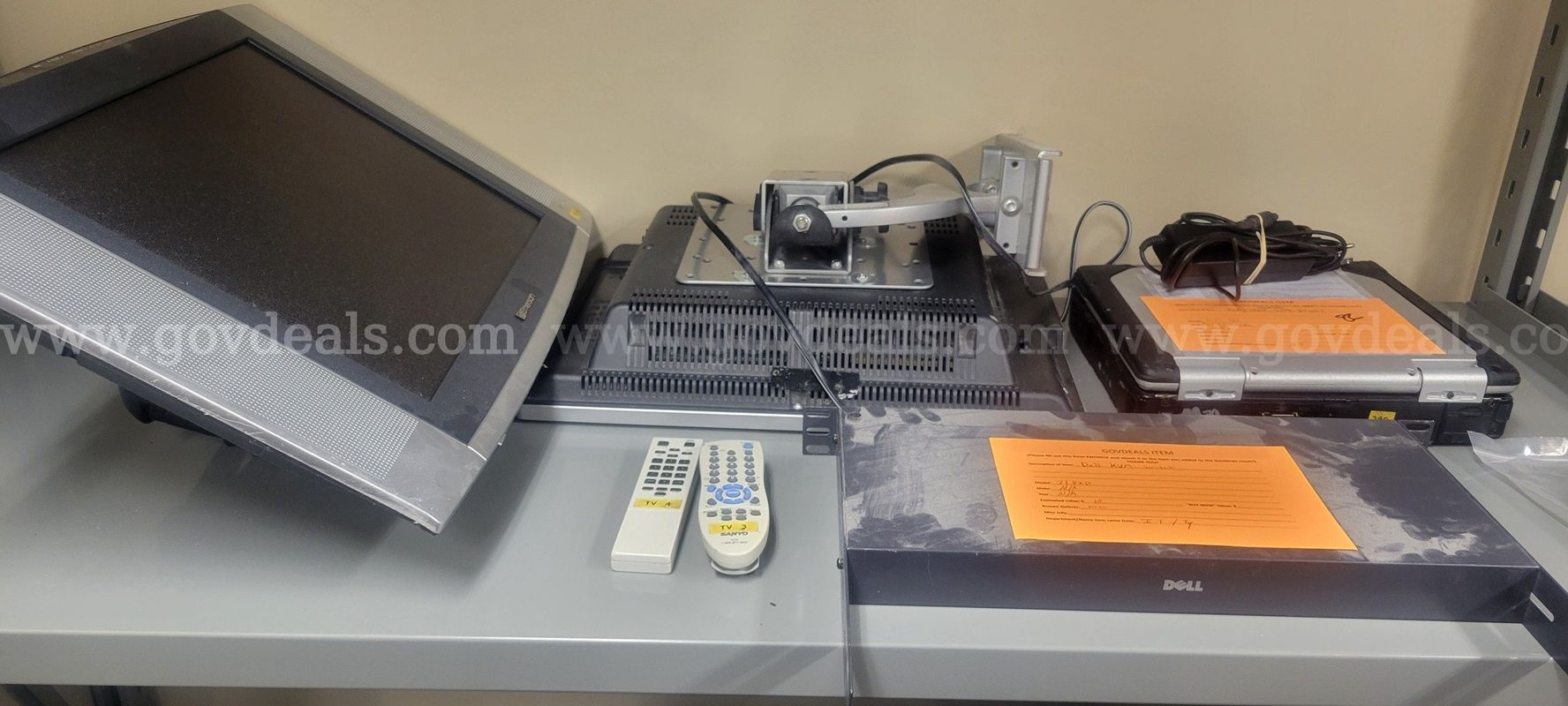 TVs, Toughbook, Dell KVM Switch