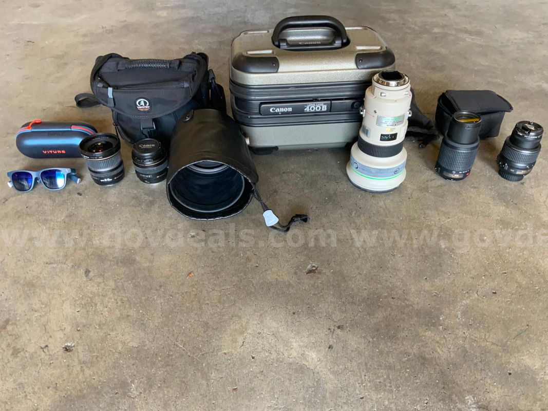 3 CANON CAMERA LENS , 2 NIKON CAMERA LENS , 3 CISCO PRECISION HD CAMERAS AND 1 VITURE ONE XR/AR GLASES 120 FULL HD DISPL