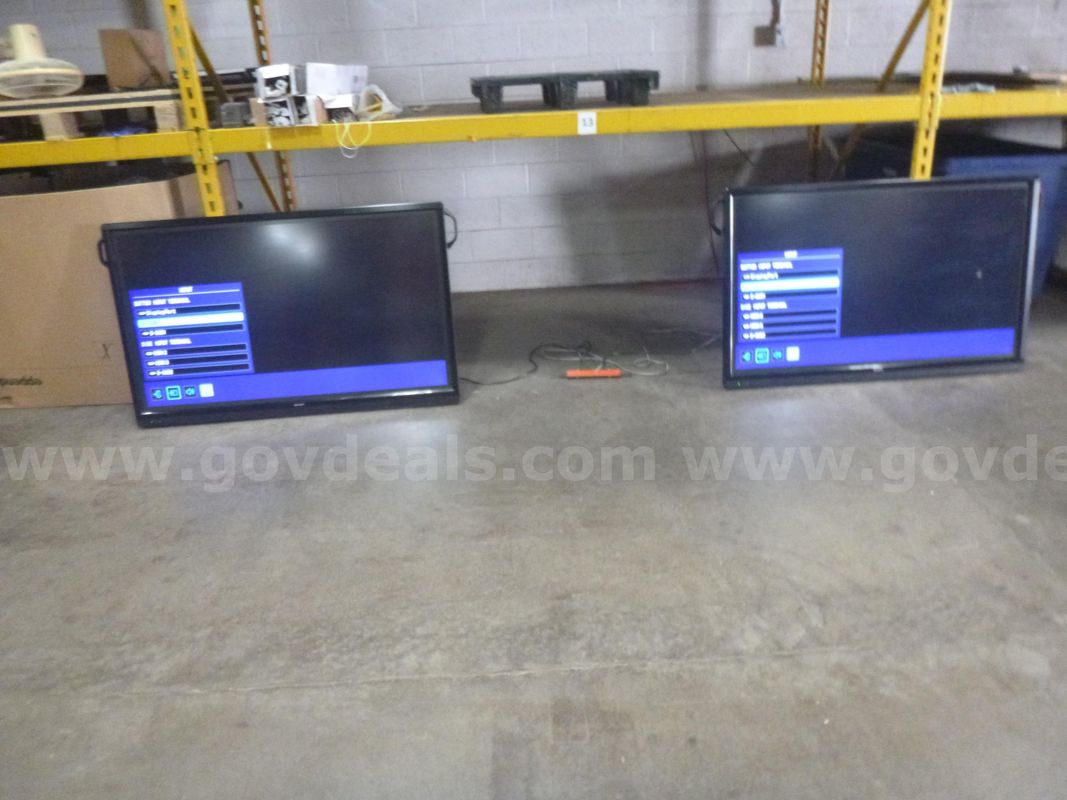 (2) Sharp Flat TV LCD Monitors 60" PN-L603B