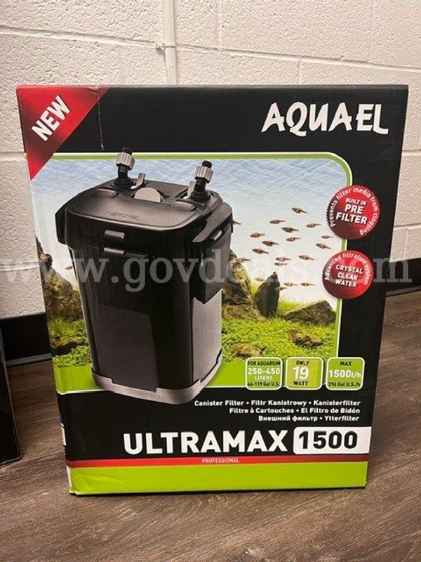Aquael Ultramax 1500 External Water Filter for Freshwater/Saltwater Fish Tank