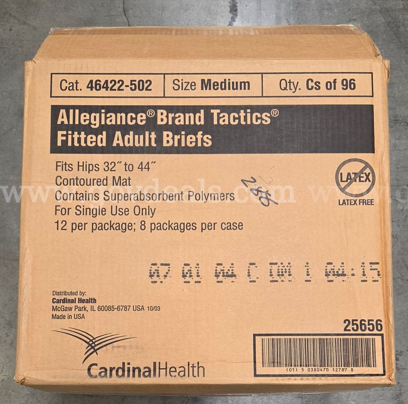 Allegiance Brand Tactics Fitted Adult Briefs - Sized Medium (1 case)
