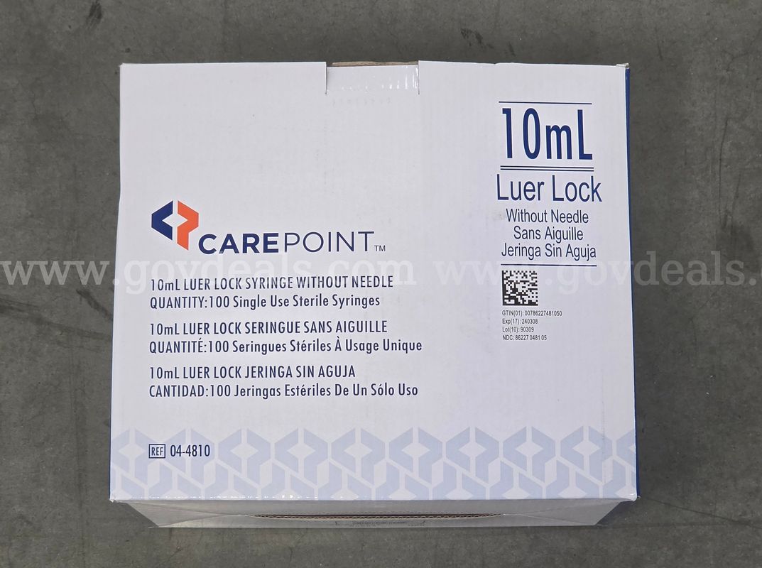 11 boxes of CarePoint 10mL Luer Lock Syringes - (No Needle, Sterile) Expired
