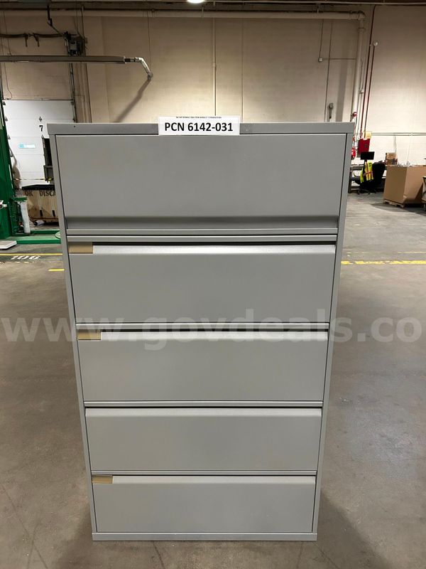 Cabinet, Filing, 5 drawers, Lateral, Metal