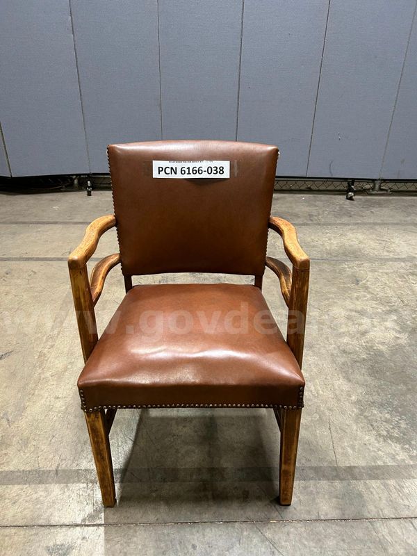 Guest, Chair, Wood, Brown, Faux Leather
