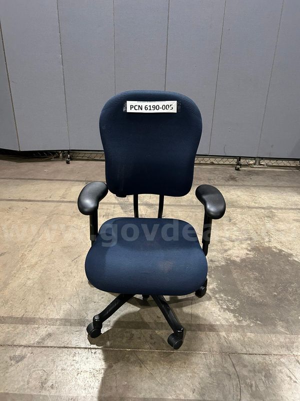 Chair, Computer, Blue (stain on seat)