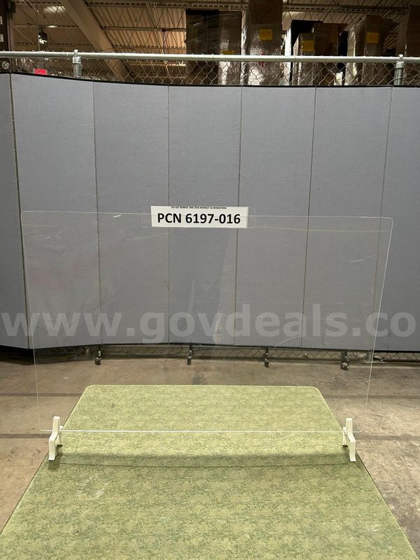 Divider, Clear, Desk, With Mount (3 dividers; 1 mount)