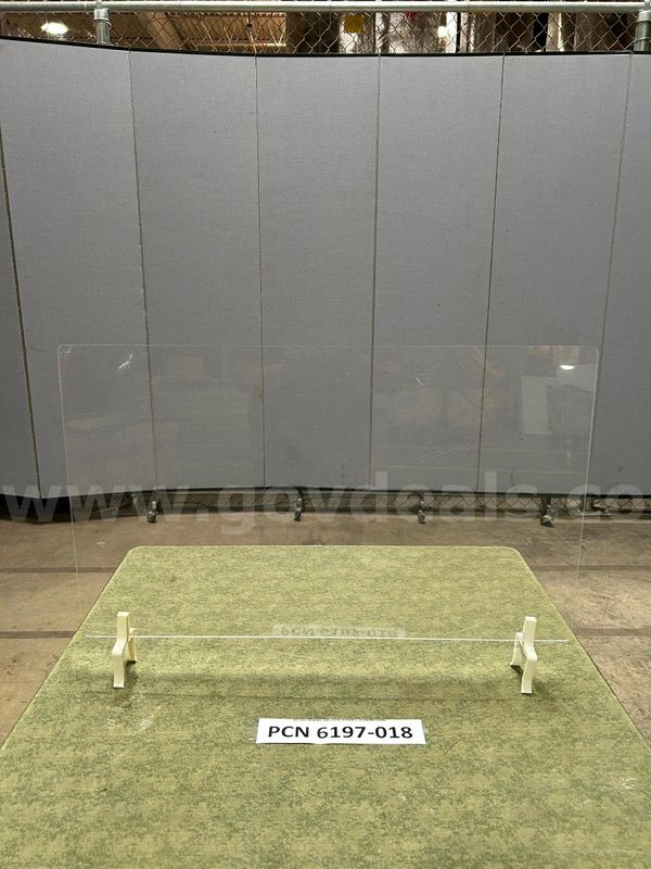 Divider, Clear, Desk, With Mount (4 dividers; 2 mounts)