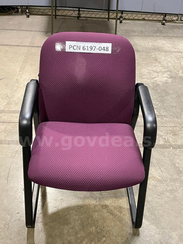 Chair, Guest, Dark Purple, Metal Frame