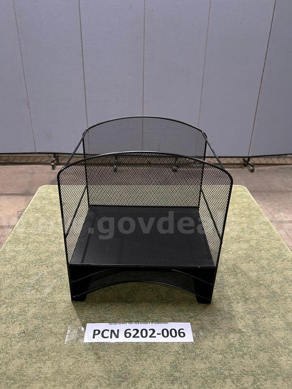 Organizer, Large Top, 2-Shelf, Black, Mesh Metal