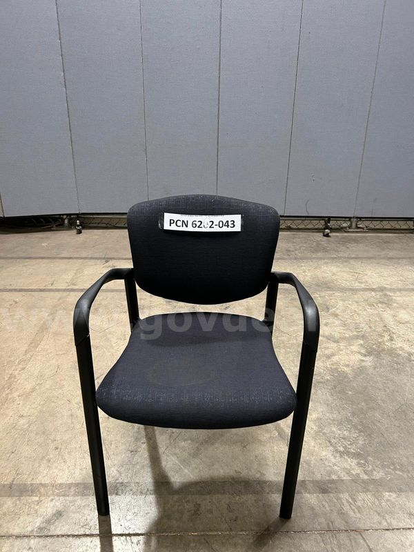Chair, Guest, Blue, Metal Frame