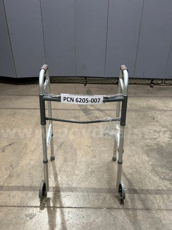 Walker, 5'-inch, Rolling, Foldable, Metal, "Guardian"