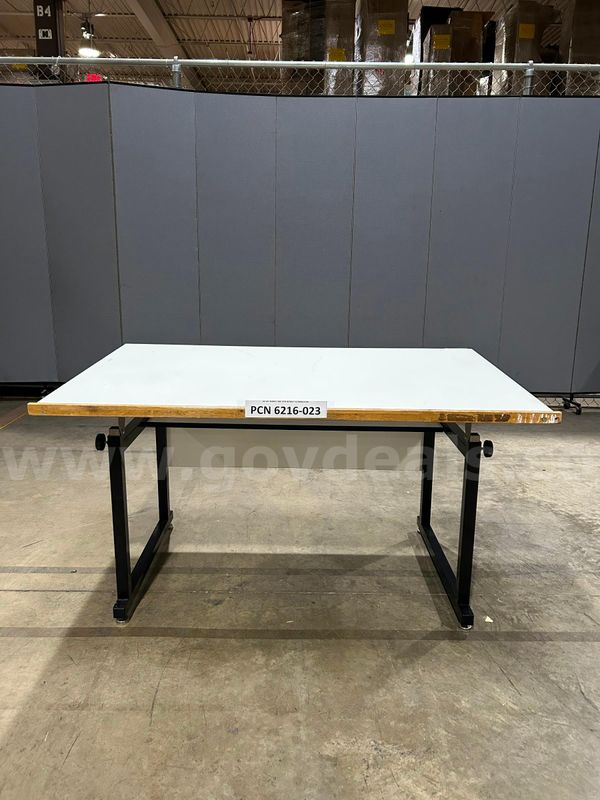 Drafting Table, Wood-Top, Metal Frame/Legs