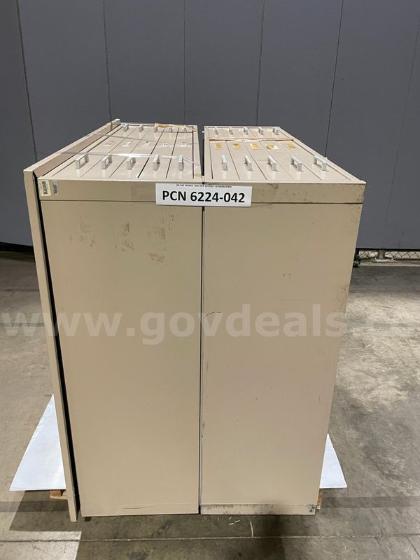 Filing Cabinet, Flat, 2-Sections, 5-Drawers per section, Metal