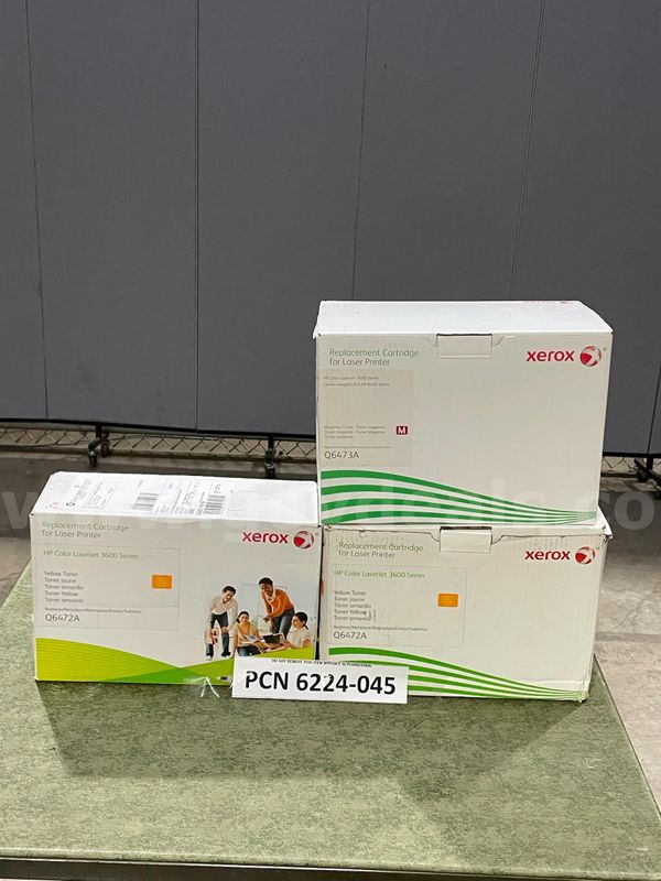 Toner, Xerox, HP Color Laser Jet, 3600 Series, Qty: 2 - 6472A (Yellow); 1 - 6473A (Magenta)