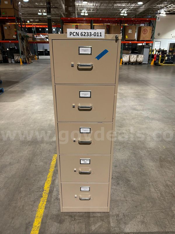 Filing Cabinet, 5-Drawers, Metal