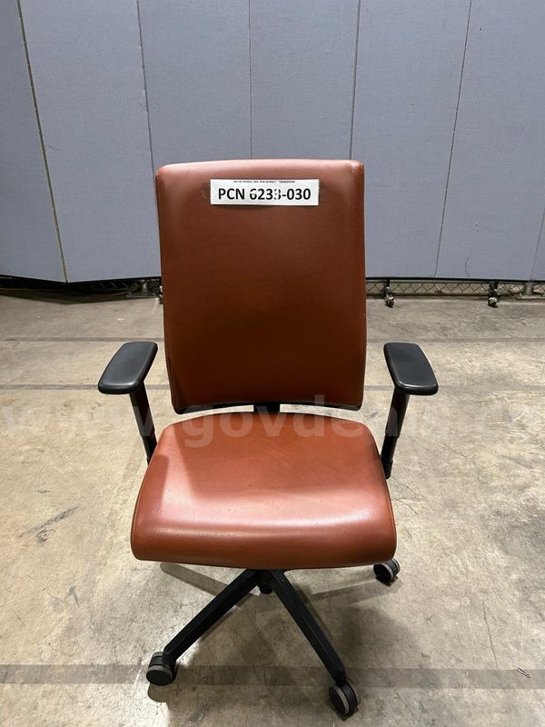 Computer Chair, Brown (worn spots on seat)