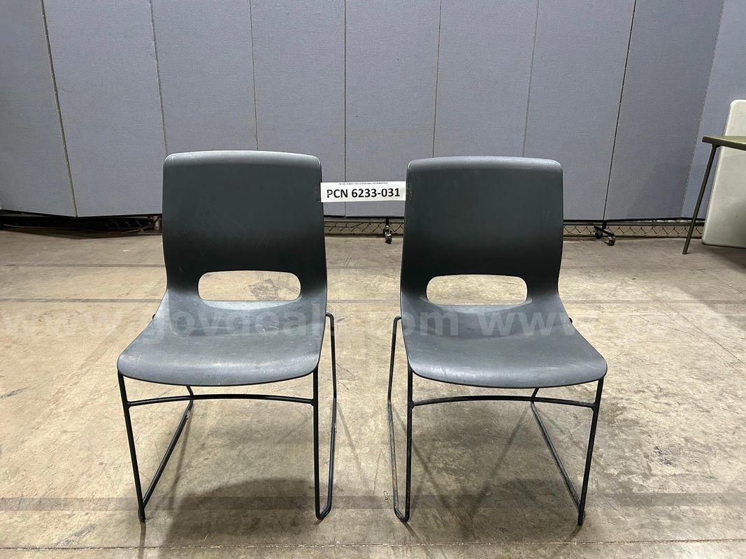 Guest, Chair, Armless, Grey, Metal Frame, Stackable