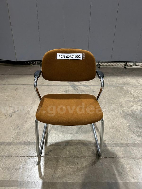 Guest, Chair, Brown, Metal Frame