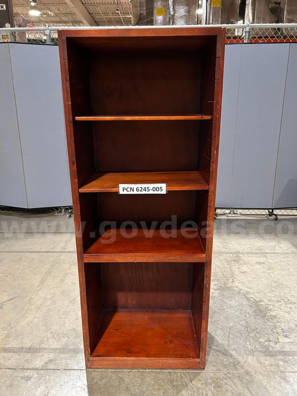 Bookcase, Office, 4-Shelves, Wood