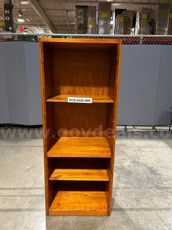Bookcase, Office, 4-Shelves, Wood