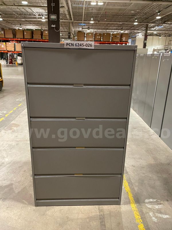 Filing Cabinet, 5-Drawers, Lateral, Metal