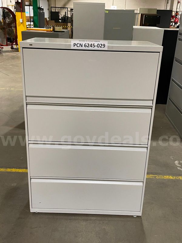 Filing Cabinet, 4-Drawers, Lateral, Metal
