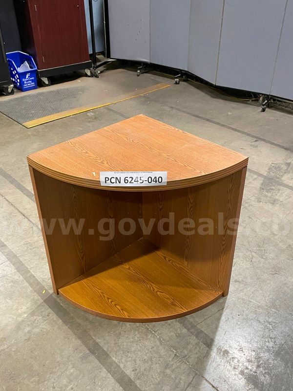 Modular Corner Shelf, Open Storage Level, Wood