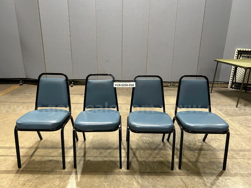 Guest, Chair, Armless, Blue, Plastic, Stackable