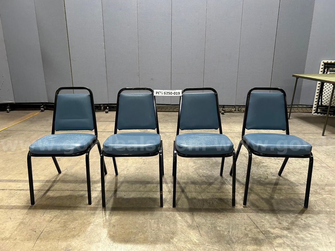 Guest, Chair, Armless, Blue, Plastic, Stackable