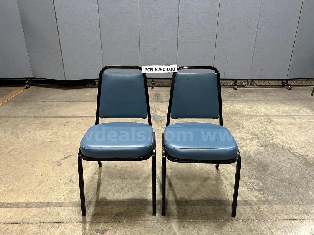 Guest, Chair, Armless, Blue, Plastic, Stackable