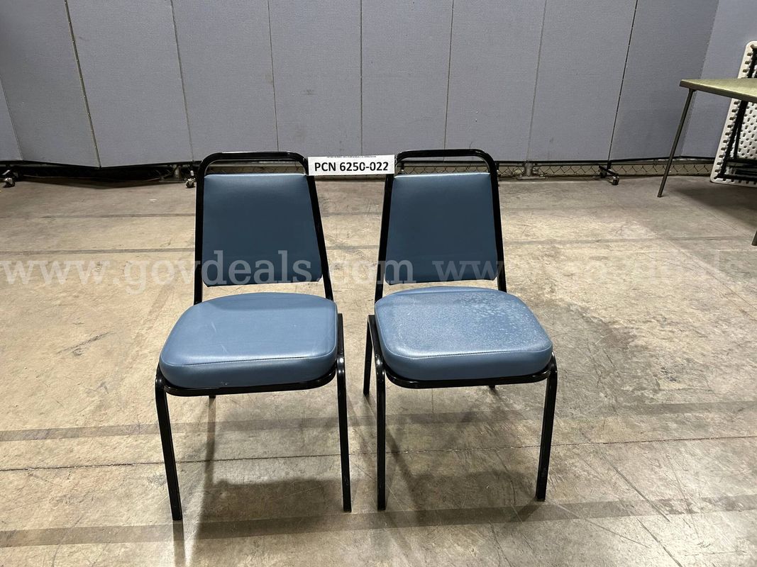 Guest, Chair, Armless, Blue, Plastic, Stackable