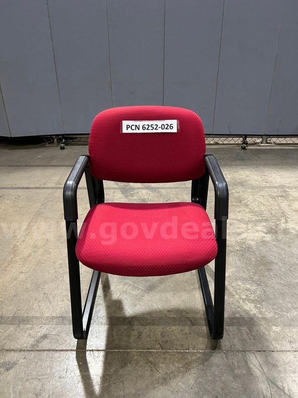 Guest, Chair, Red, Metal Frame
