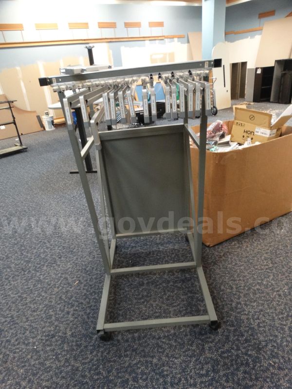 Mobile Blueprint Hanging Rack and Coat Racks - Used