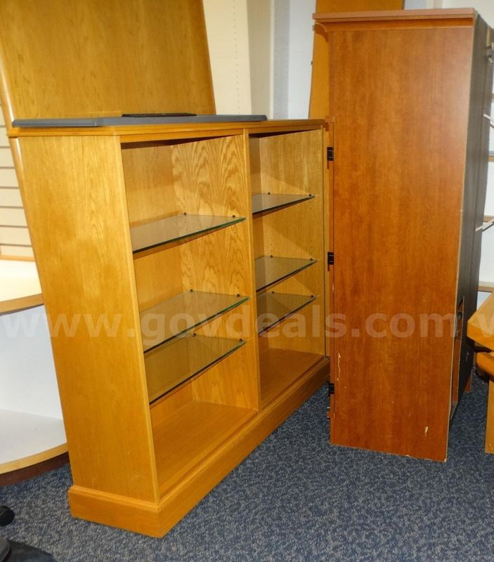 Case with Glass Shelves and cabinet - Used