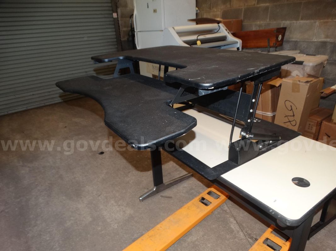 Desk and Desk riser - Used
