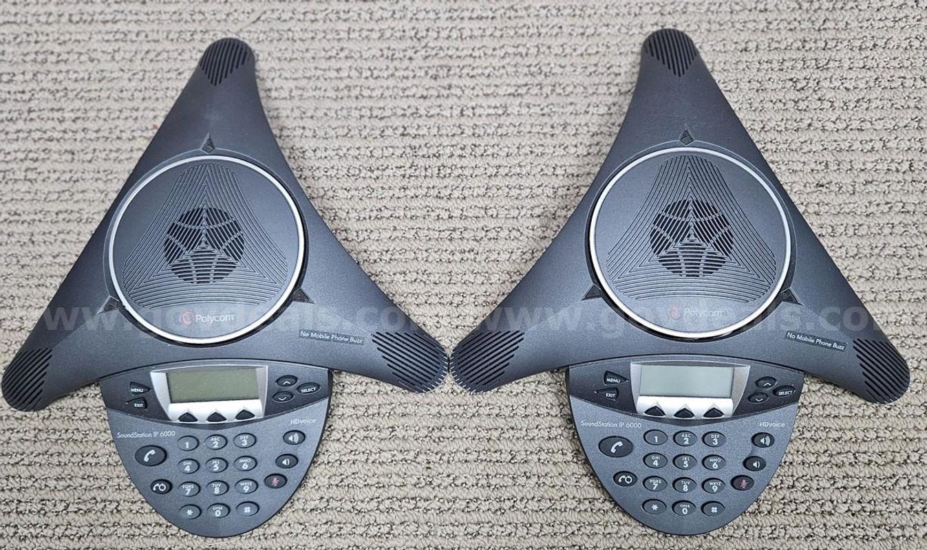 2 Polycom Soundstation IP 6000 conference phones
