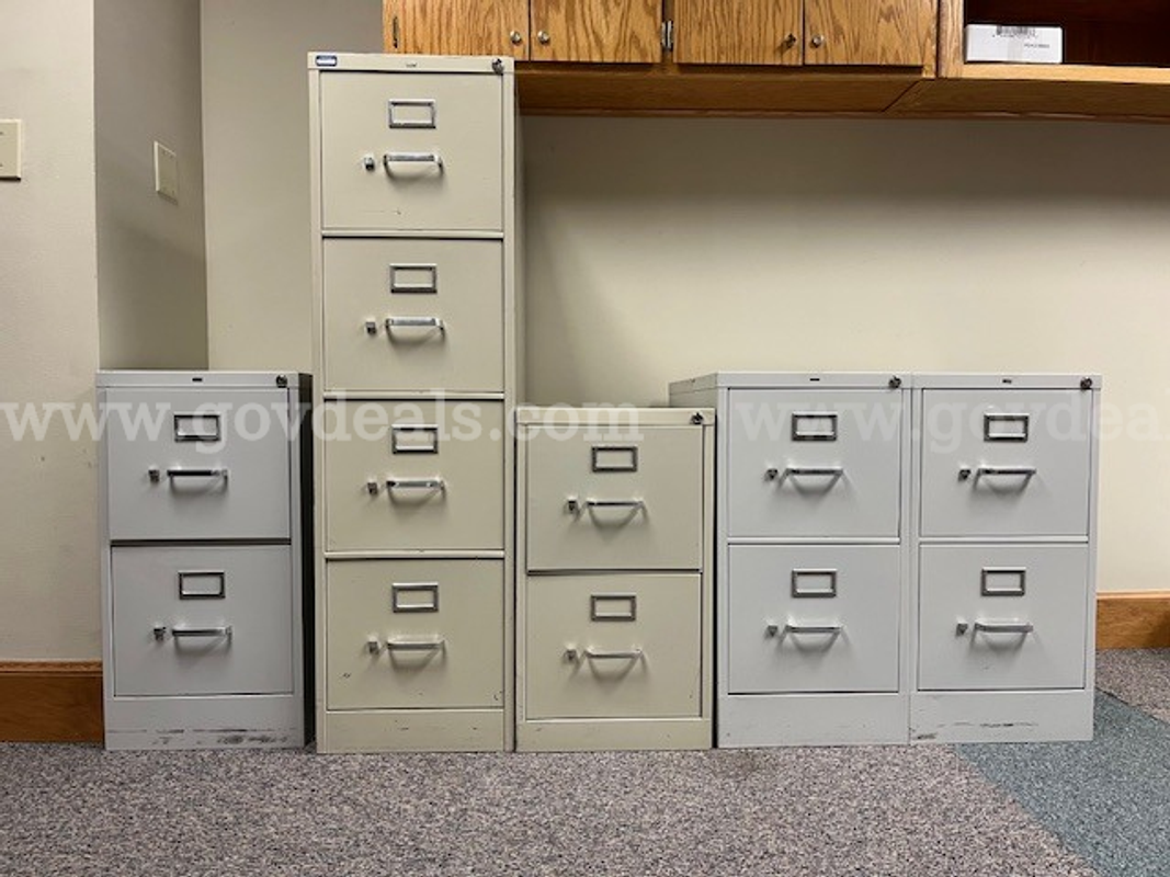 Lot of 5 Filing Cabinets