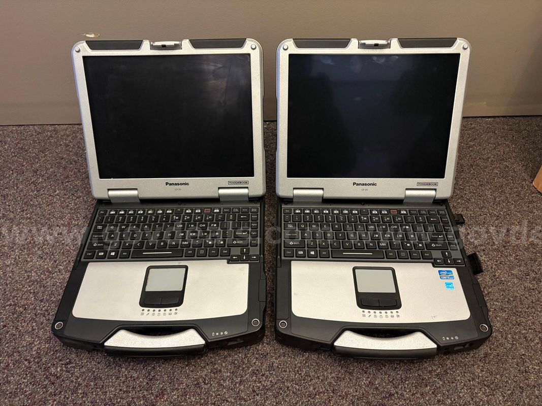 Lot of 2 Panasonic Toughbook CF-31 Laptops
