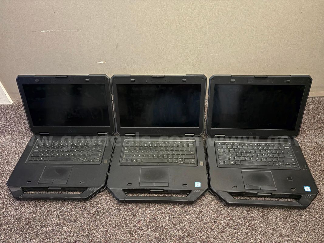Lot of 3 Dell Latitude 5414 Rugged Laptops