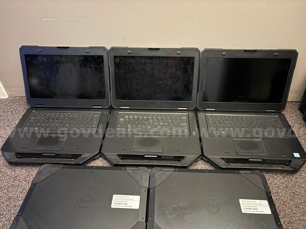 Lot of 5 Dell Latitude 5414 Rugged Laptops