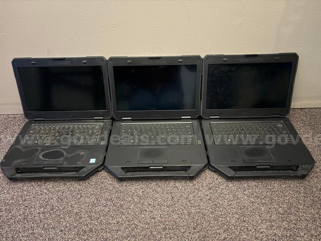Lot of 3 Dell Latitude 5414 Rugged Laptops