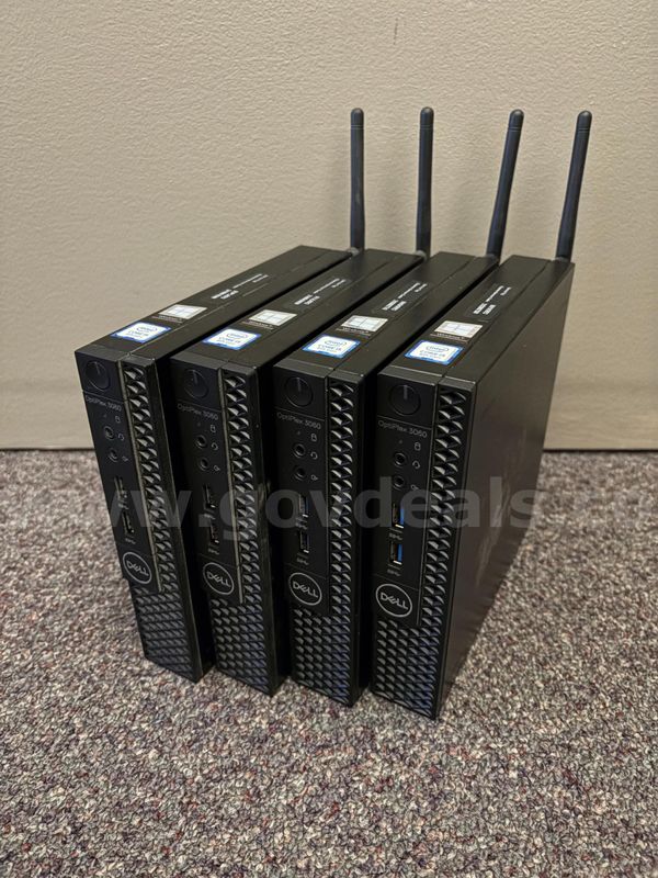 Lot of 4 Dell OptiPlex 3060 Micro PCs