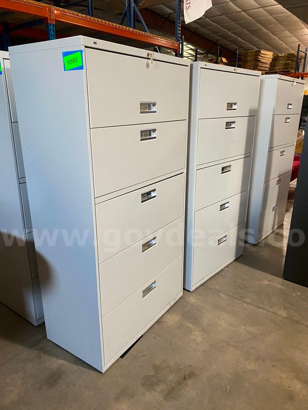 Lot of 9 Lateral File Cabinets