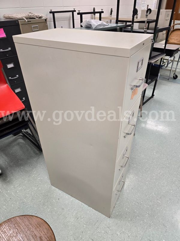 4 Drawer File Cabinet without locking. Lot of 5.